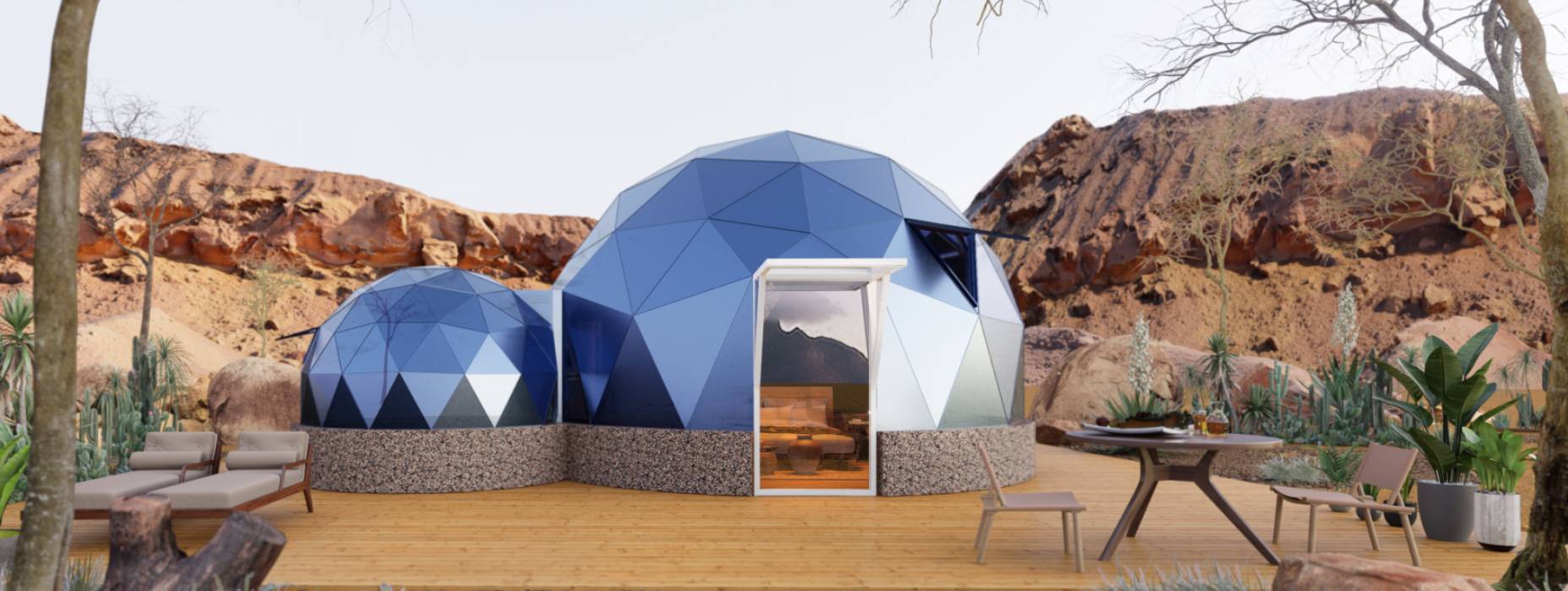 荣县球形智能光伏玻璃星空房